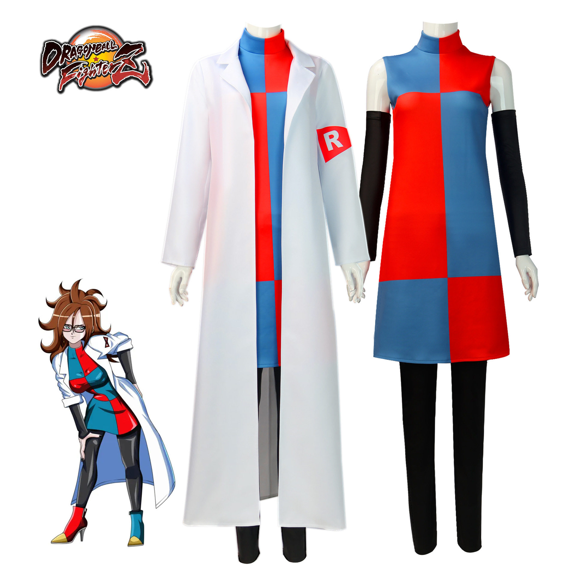 Dragon Ball万代魂cosplay服装SHF七龙珠Z斗士人造人21号白衣女博