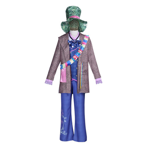 爱丽丝梦游仙境cosplay服帽子先生服装 疯帽子先生电影角色扮演服