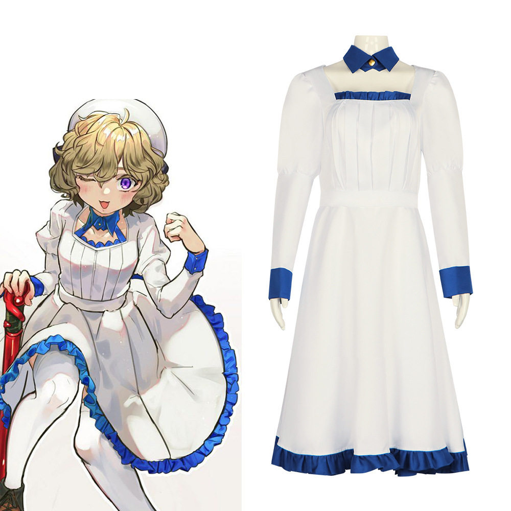 虚构推理cos服公主大人岩永琴子cosplay服米色长袖连衣裙女仆套装