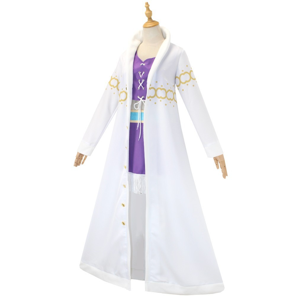 海贼王罗宾cos服 毛领外套one piece 妮可罗宾cosplay服装全套