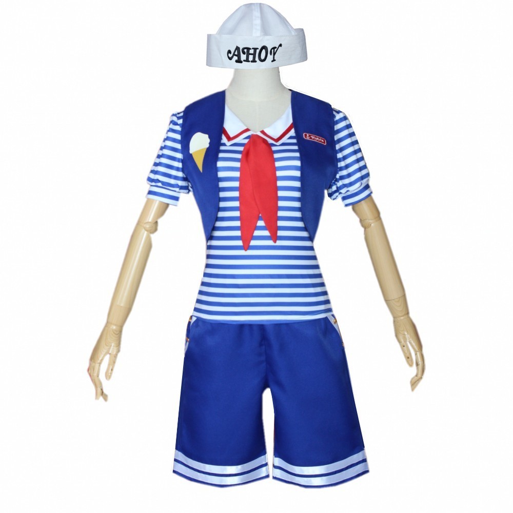 万圣节Stranger Things怪奇物语3cospiay服冰淇淋店员服装现货