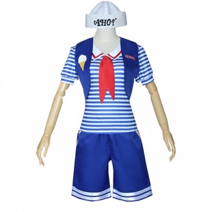Things怪奇物语3cospiay服冰淇淋店员服装 万圣节Stranger 现货