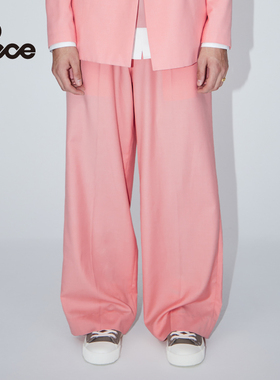 PECE 秋 男士羊毛混纺西裤 直筒宽松休闲裤