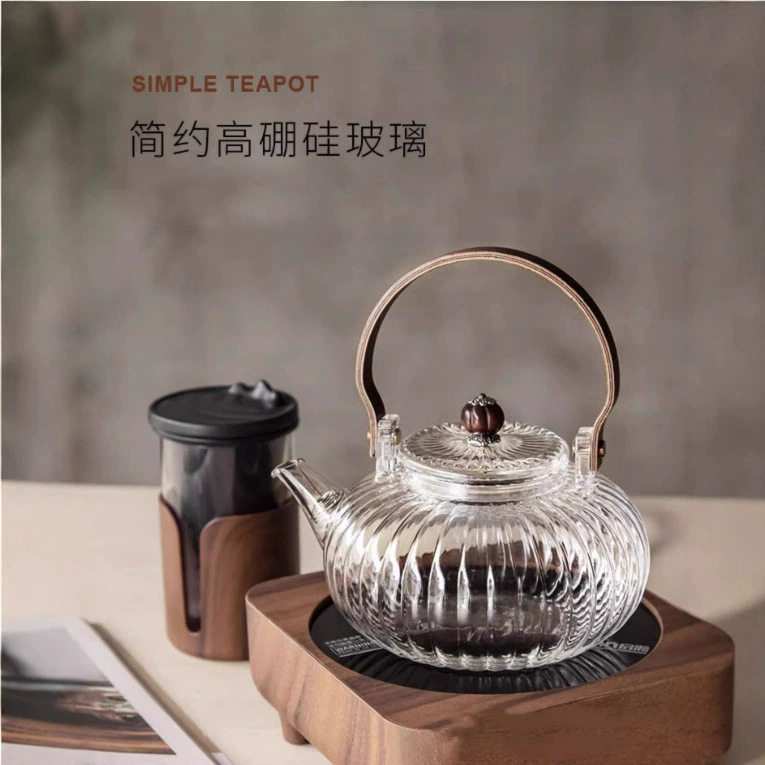 家用美观南瓜提梁壶玻璃