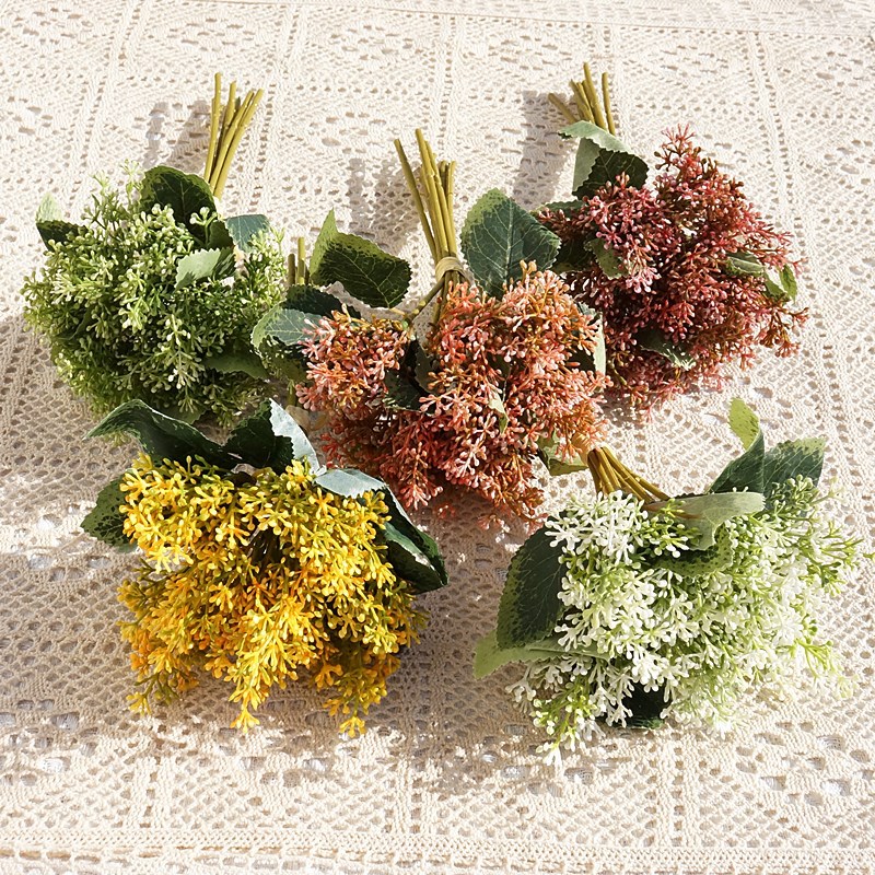米穗草手札花束仿真花假图片