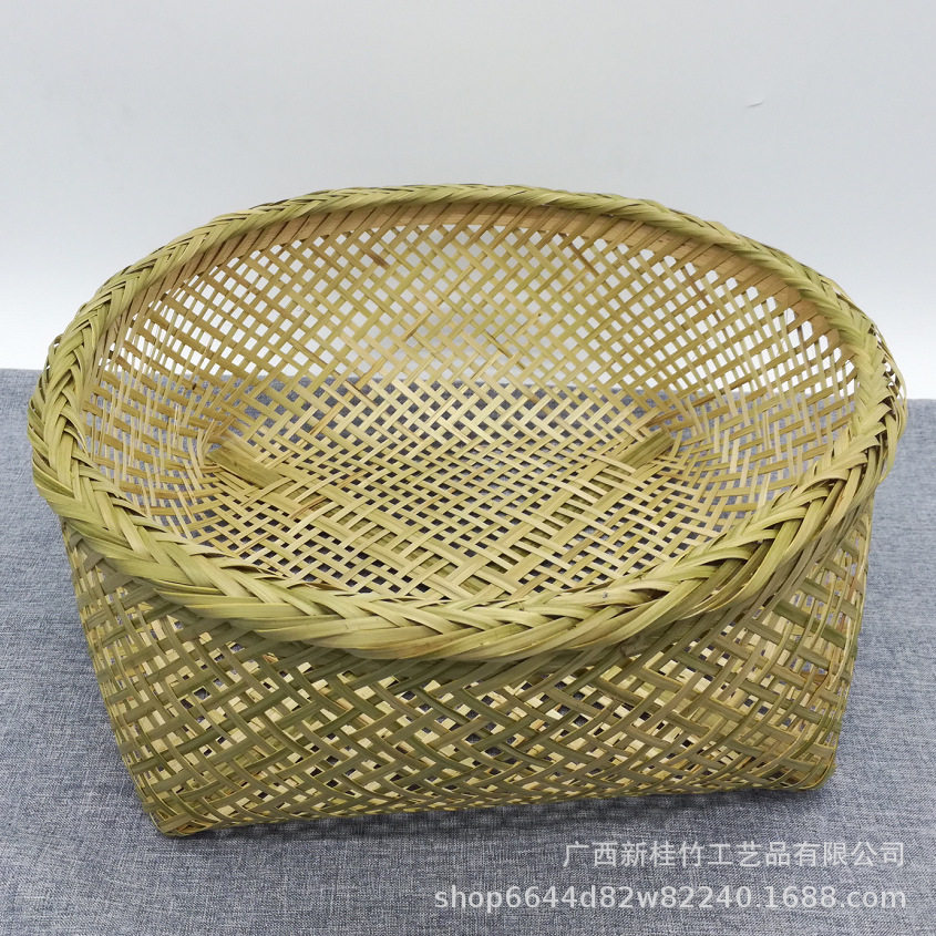 家用馒头筐圆形竹编筐水
