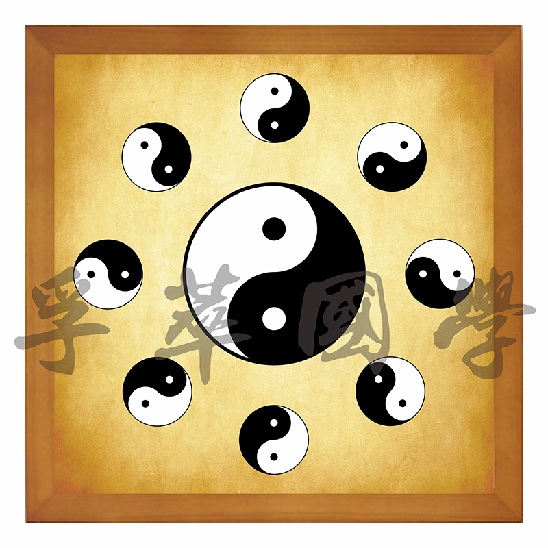 太极八卦阵法图中医五行阴阳鱼挂画招财周易经玄关中堂书房装饰画