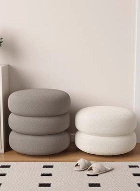 客厅小凳子家用圆凳沙发凳矮凳搁脚凳入户换鞋凳子小板凳茶几坐墩