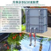 鱼缸水族周转箱缸过滤循环系统锦鲤鱼池外置过滤器自制滴流盒diy