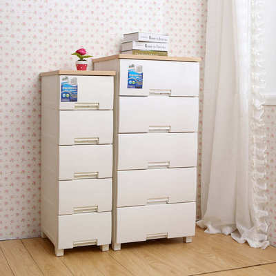 万源鸿抽屉式置物收纳柜子储物柜整理柜密封箱塑料儿童衣柜五斗柜