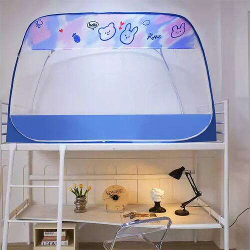 免安装学生宿舍蚊帐单人寝室上下铺通用80cm90X190一1米2二子母床