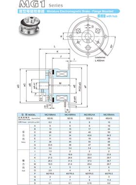 仟岱小型微型电磁制动器MG1S06A MG1S09AA MG10S2 MG10S4刹车抱闸