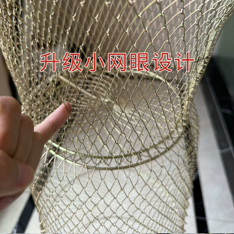 不锈钢鱼护新款钢丝网铁网可折叠海钓钓鱼鱼篓装昂刺鱼黄辣丁鱼篓