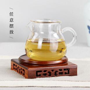 红檀底座实木中式天圆地方摆件底座红木雕刻工艺品花盆花瓶木托架