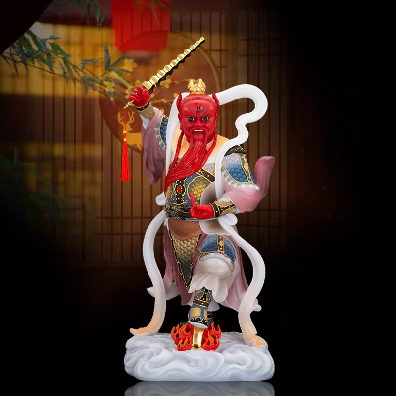 汉白玉王灵官神像护法火神太乙雷声应化天尊家用摆件新品