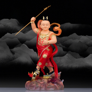 树脂哪吒三太子神像中坛元帅红孩儿家用客厅装饰工艺品桌面摆件