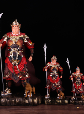 二郎神神像杨戬佛像艺体站款居家供奉彩绘道家神像二郎神摆件新品