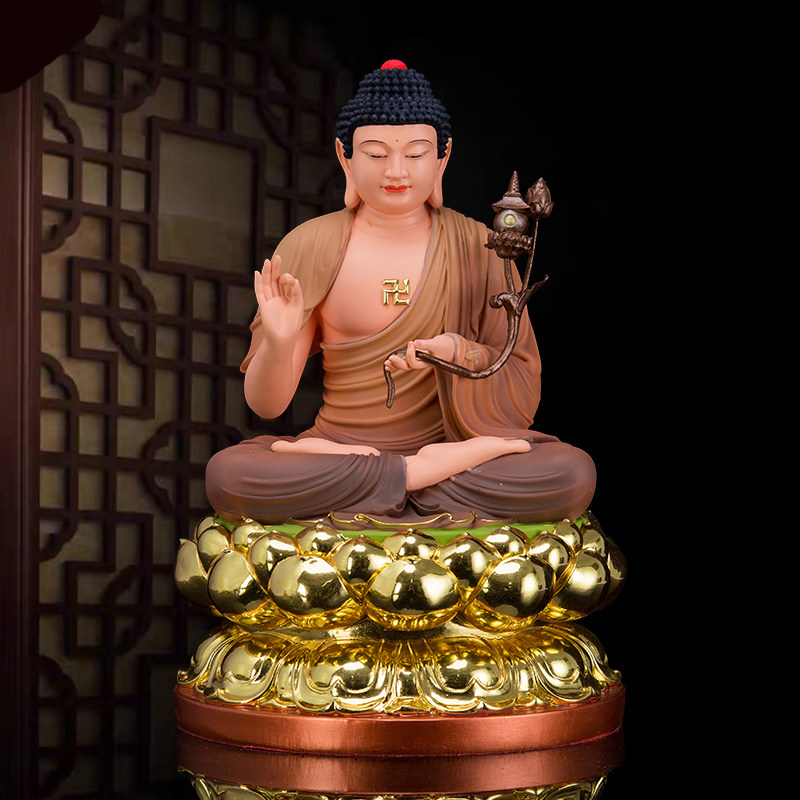 燃灯古佛神像定光佛普光灯光定光如来家居保平安供奉树脂摆件新品