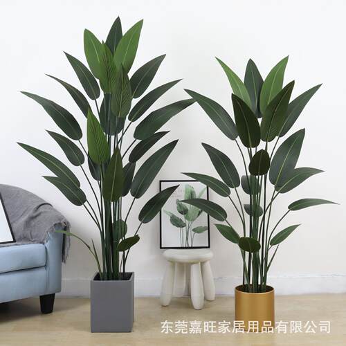 北欧网红仿真天堂jw062鸟大植盆栽型落地物植室内绿客厅美人蕉盆