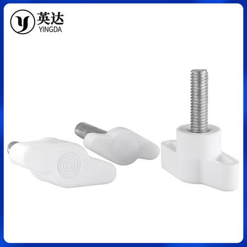 一字胶头螺丝塑料手拧螺钉黑白手柄包胶Z型旋钮节螺M4MXM调栓65M8