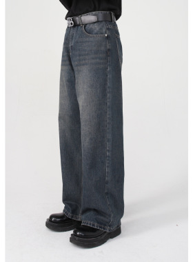 MTLCLOTHES男装|四季款新品 韩版直筒水洗牛仔裤宽松ins潮流