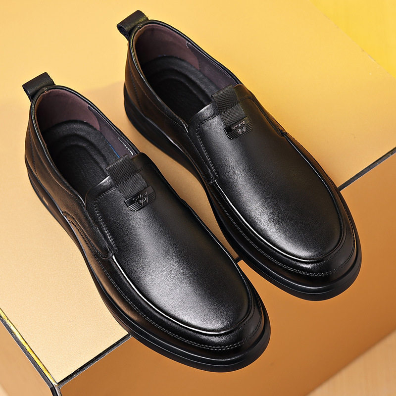 2024皮鞋男款头层牛皮舒适中老年男鞋真皮软底爸爸鞋休闲透气