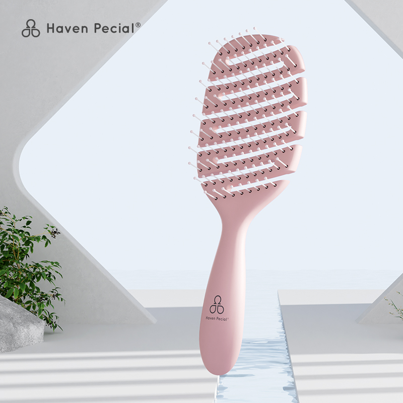 Haven Pecial顺发梳子防打结减少掉发头部按摩排骨梳抗静电弧度梳