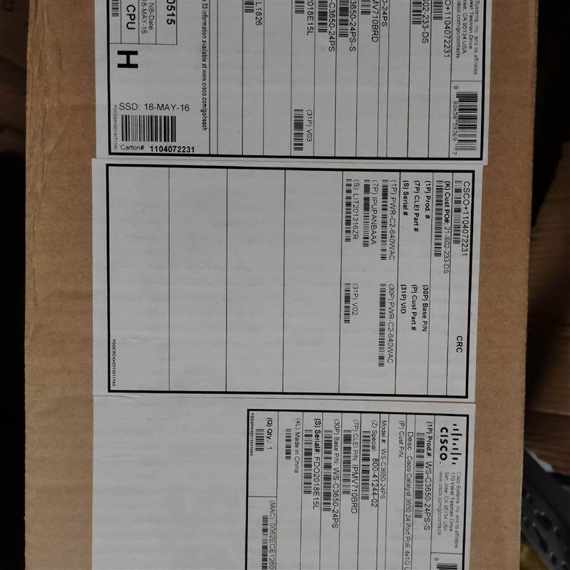 CISCO C3650汇聚千兆POE交换机-议价