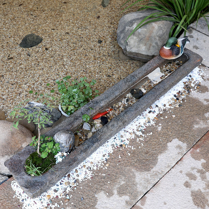 水磨坊中式长石槽花器花园庭院仿石长条水培花盆阳台造景装饰摆件,家居饰品,户外/庭院摆件,淘宝优惠券,粉丝福利购,淘宝优惠卷