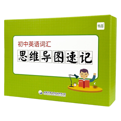 【易蓓】初中英语大纲词汇思维导图英语词根词缀快速记忆单词卡片闪卡手卡