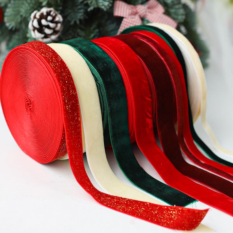喜庆节日红色丝带天鹅绒织带蝴蝶结礼品包装缎带婚庆圣诞装饰彩带