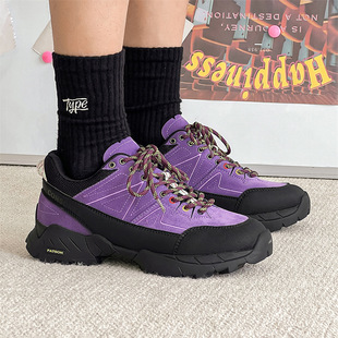 情侣防滑户外徒步运动鞋 2024新款 男增高百搭透气板鞋 登山鞋 子 春季