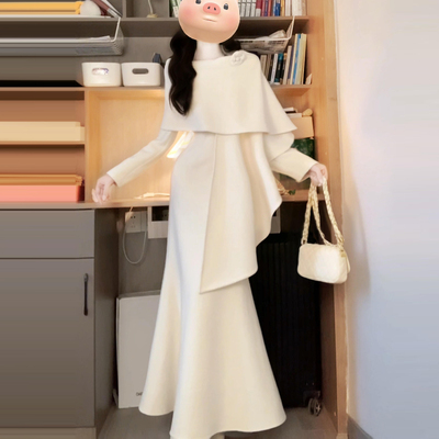 法式小香风秋冬新款连衣裙套装