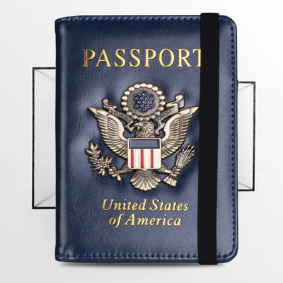 RFID USA passport cover passport case bag美国护照机票收纳包