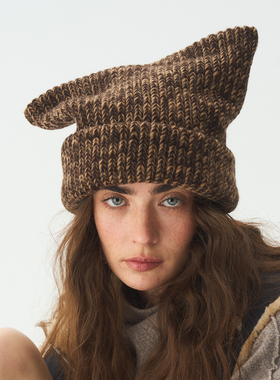 JOJOKUR 新款造型冷帽秋冬猫耳帽子女可爱针织毛线帽