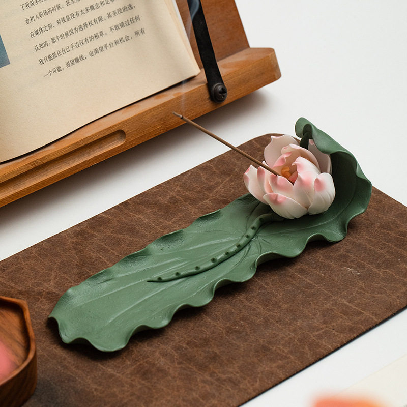 蜀门手工捏花荷花陶瓷中式装饰摆件香插香炉沉香檀香桌面玄关摆设,家居饰品,创意礼品,淘宝优惠券,粉丝福利购,淘宝优惠卷