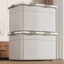 家用防潮防虫收纳箱加厚大容量衣物棉被整理箱卡扣滑轮玩具储物箱