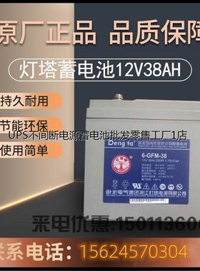 DENGTA卧龙灯塔蓄电池6-GFM-38 12V38AH 太阳能铅酸EPS UPS电源用