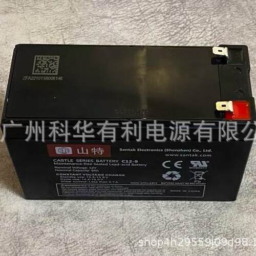 山特蓄电池C12-9消防门禁12V9Ah地摊照明灯 电动喷雾器玩具车