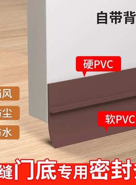 门底密封条门缝隔音条防风贴挡水防蟑螂房门脚下缝隙挡条自粘防盗