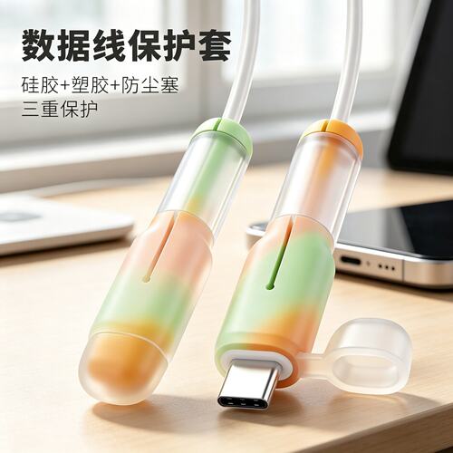 数据线保护套防折断适用于苹果安卓绕线器防断裂接头通用型保护套