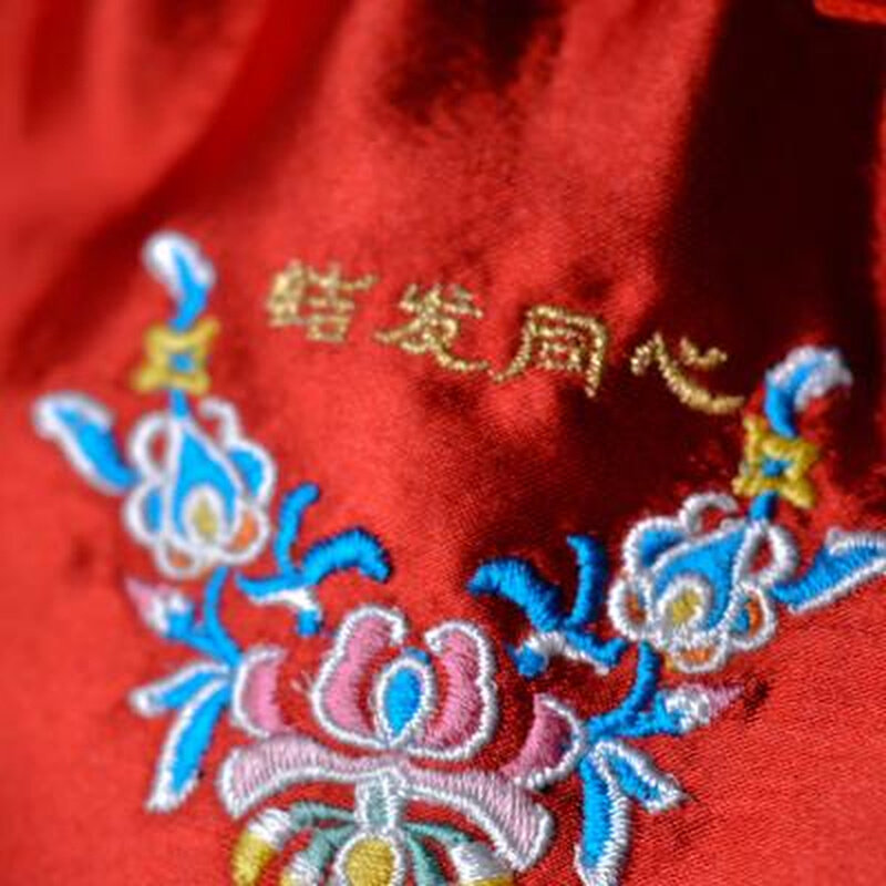 中式婚礼刺绣结发袋香包荷包v定情信物挂件婚庆用定制香囊结婚礼
