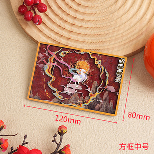 敦煌飞天造型壁画木质冰箱贴文创纪念品礼品冰箱贴软磁冰箱贴批发