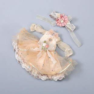 bjd6分娃衣30厘米依甜芭比娃娃衣服田园风格手办玩偶裙子跨境现货