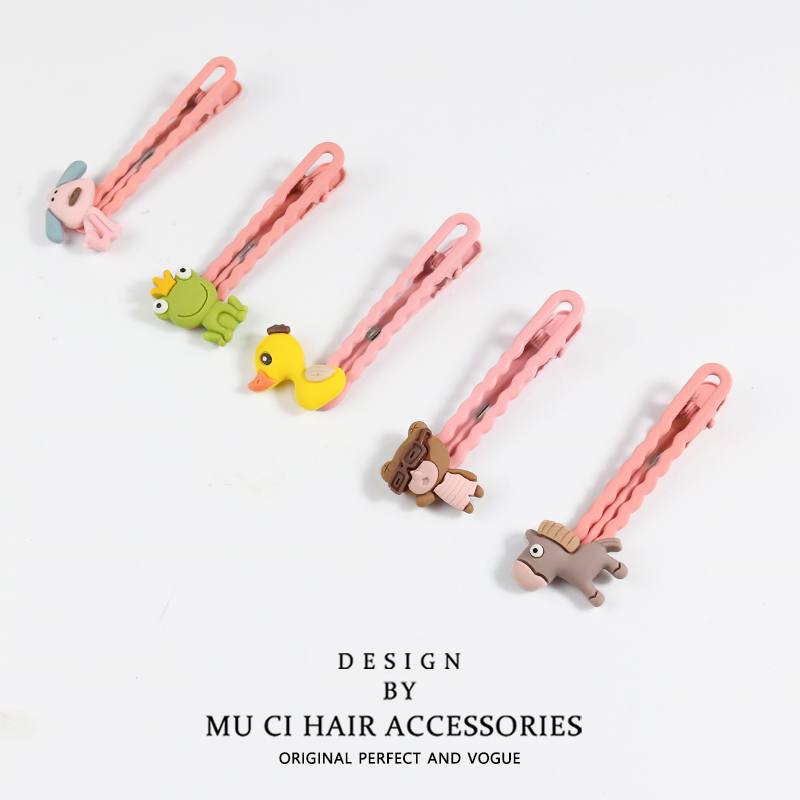 动物刘海夹卡通发饰女孩