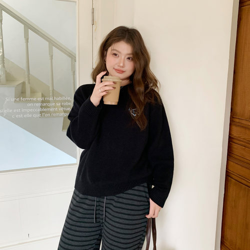 YUZI鱼子毛衣女秋冬慵懒风百搭