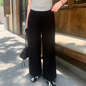 女装 YUZI鱼子亚麻风休闲裤 子大码 微胖mm显瘦遮肉200斤软糯透气