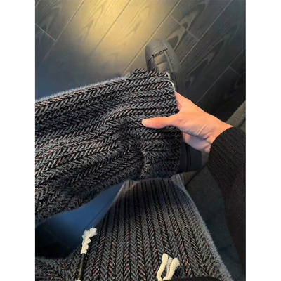 灯芯绒彩色条纹磨毛卫裤男休闲裤