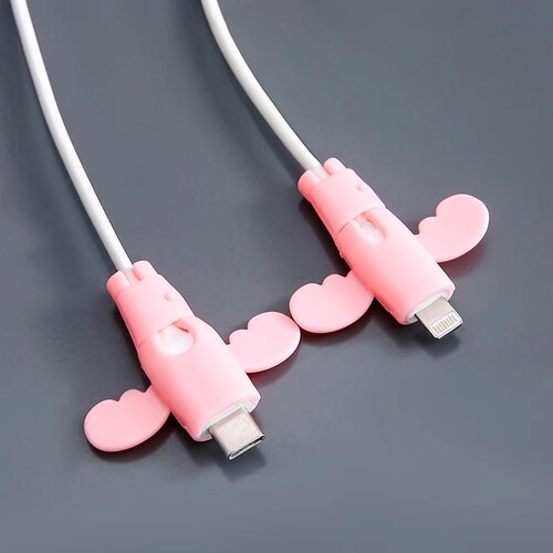 小天使数据线保护套头防折断充电线保护套线手机电线接头通用学生