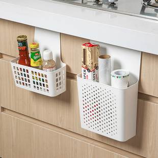 厨房柜门内侧置物架葱姜蒜收纳盒橱柜保鲜膜袋橱柜门侧挂篮下水槽